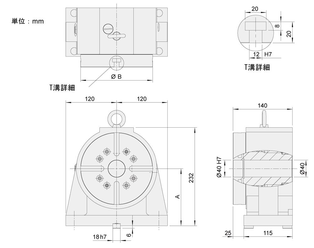 SUAR-170 外観寸法図