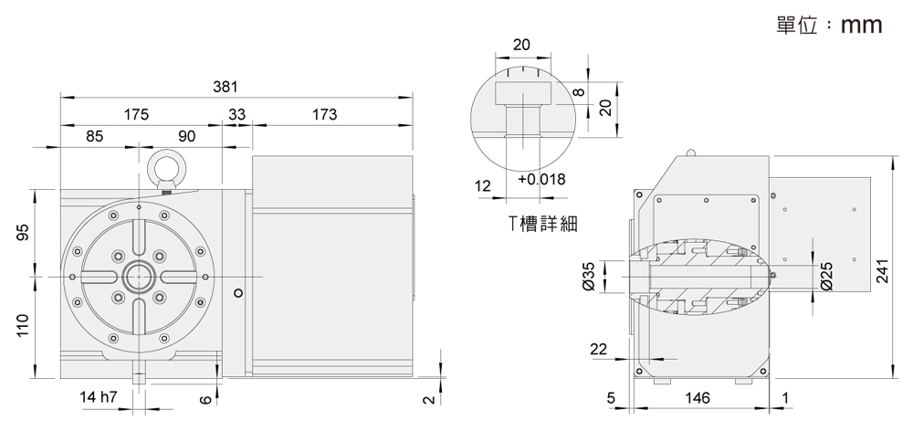 SUA-125 右手型气压系列分度盘