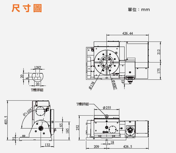 CTH-255 四軸半數控分度盤