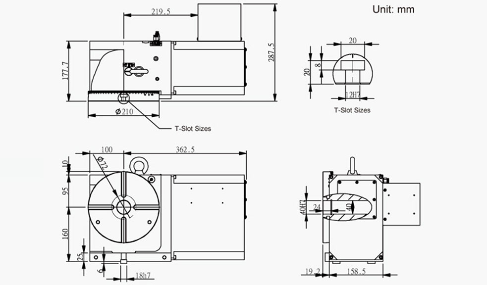 SUAC-210 (C Series) CNC Rotary Table Pneumatic Brake