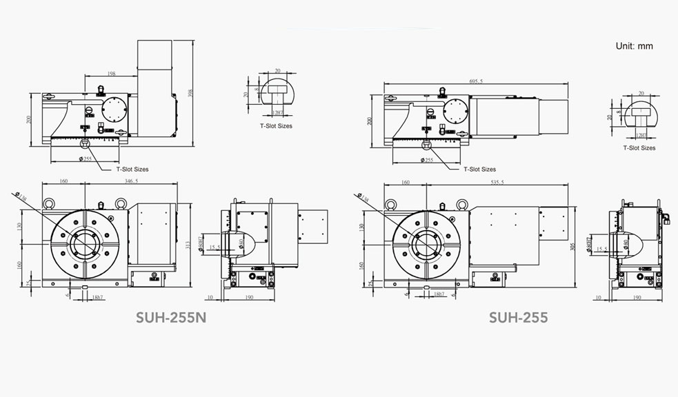 SUH-255N (Hydraulic Full Circumference Brake) CNC Rotary Table Pneumatic Brake