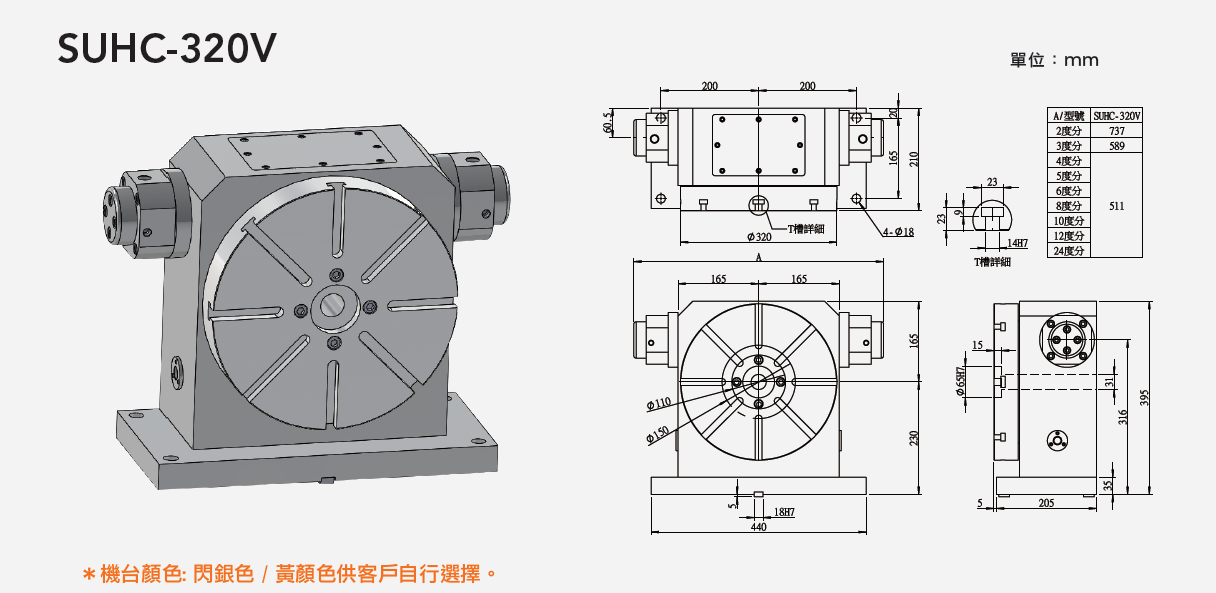 SUHC-320V 立式齿式油压定位分度盘