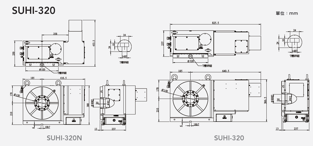 SUHI-320N 齿式油压数控分度盘