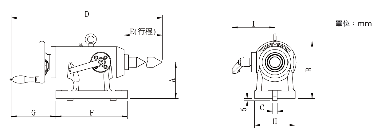 SUTT 手動頂針尾座